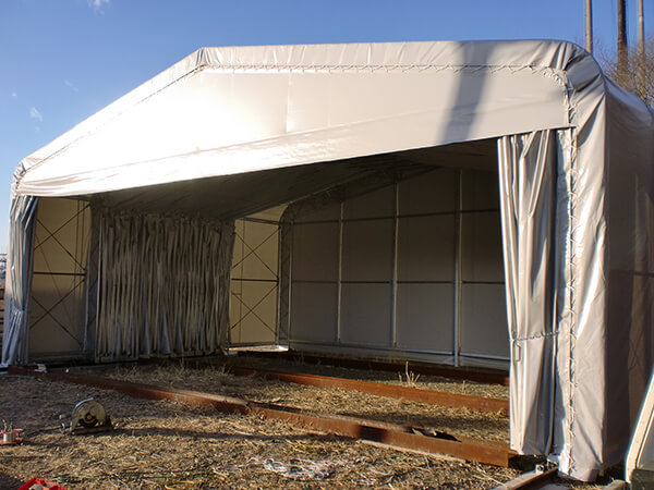 ジャバラ式テント倉庫